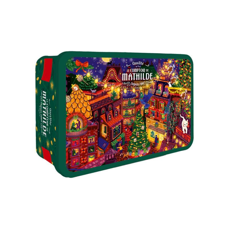 Boîte Métal Noël L19.5 X P13 X H7,2 cm